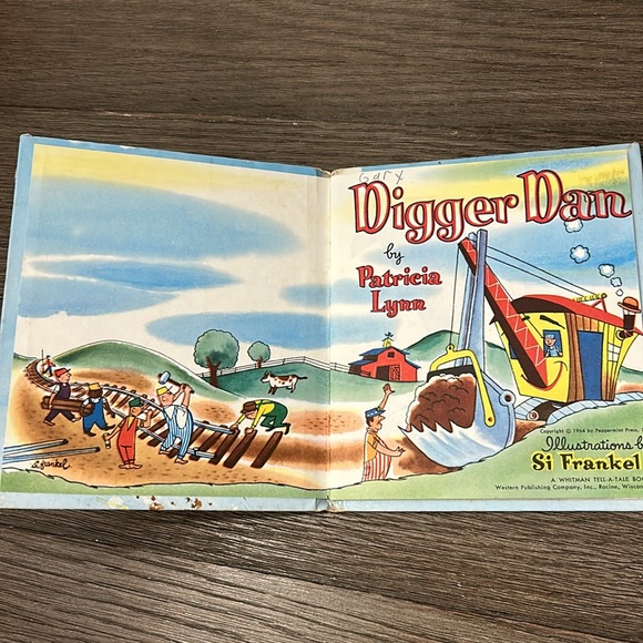 Digger Dan Willy Woo-oo-oo collectible Whitman Tell a tale books rare and nice - Picture 4 of 16